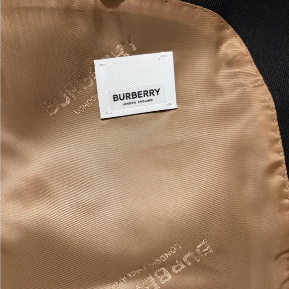 Burberry Mens Modern Black Tuxedo /Cocktail Jacket with White Details - Picture 7 of 10